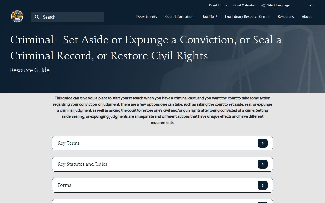 Maricopa Superior Court criminal resources page